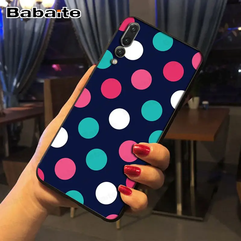 Мягкий чехол в горошек с фотографией на заказ для huawei p20 pro p20lite honor8x nova 3i P30 mate20 |