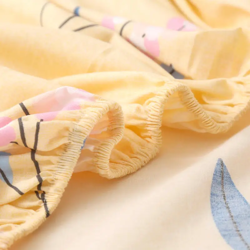 Наматрасник 1 шт. 100% хлопок двухслойный Королевский размер простыня с цветочным