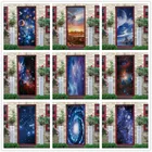 Звездная диаграмма обои звездное небо Вселенная 3D наклейка на дверь ПВХ Фреска детская комната для мальчиков декоративный плакат домашний дизайн Декор