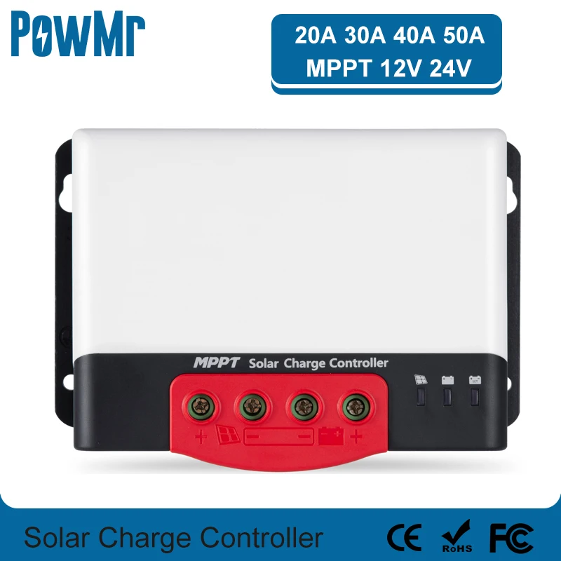 SRNE MPPT контроллер солнечного заряда 20A 30A 40A 50A солнечный регулятор 12В 24В для макс.