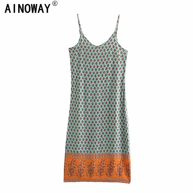 Винтажное шикарное женское пляжное богемное платье без рукавов с цветочным