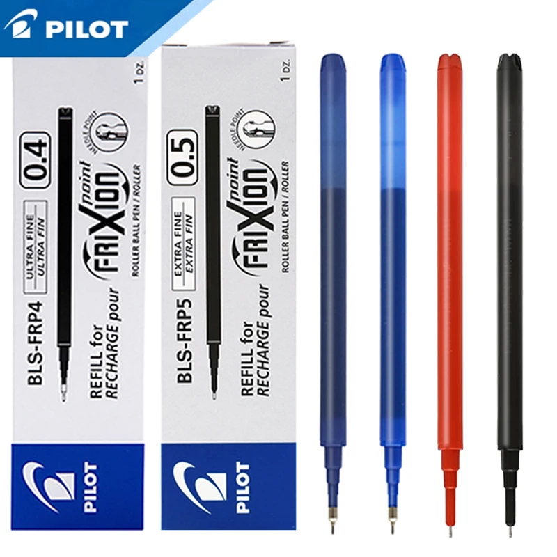 12 шт./партия Pilot BLS-FRP4/FRP5 FriXion Refill для BL-FRP5 гелевые чернила 0,4/0,5 мм фрикционная ручка игла для заправки труб офисные принадлежности