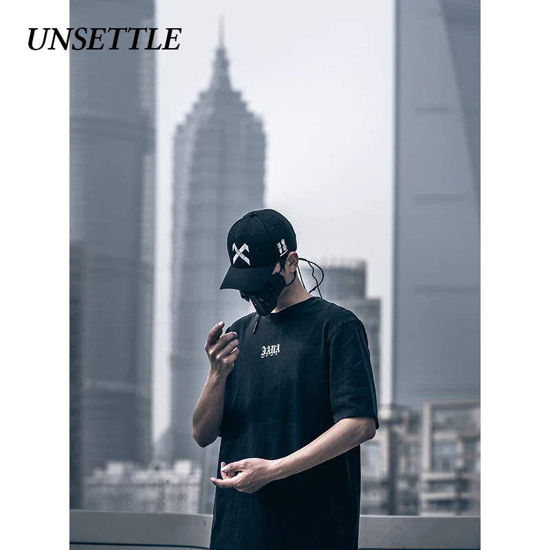 UNSETTLE 2020SS Harajuku Мужская/женская футболка с принтом старого Wash летняя уличная