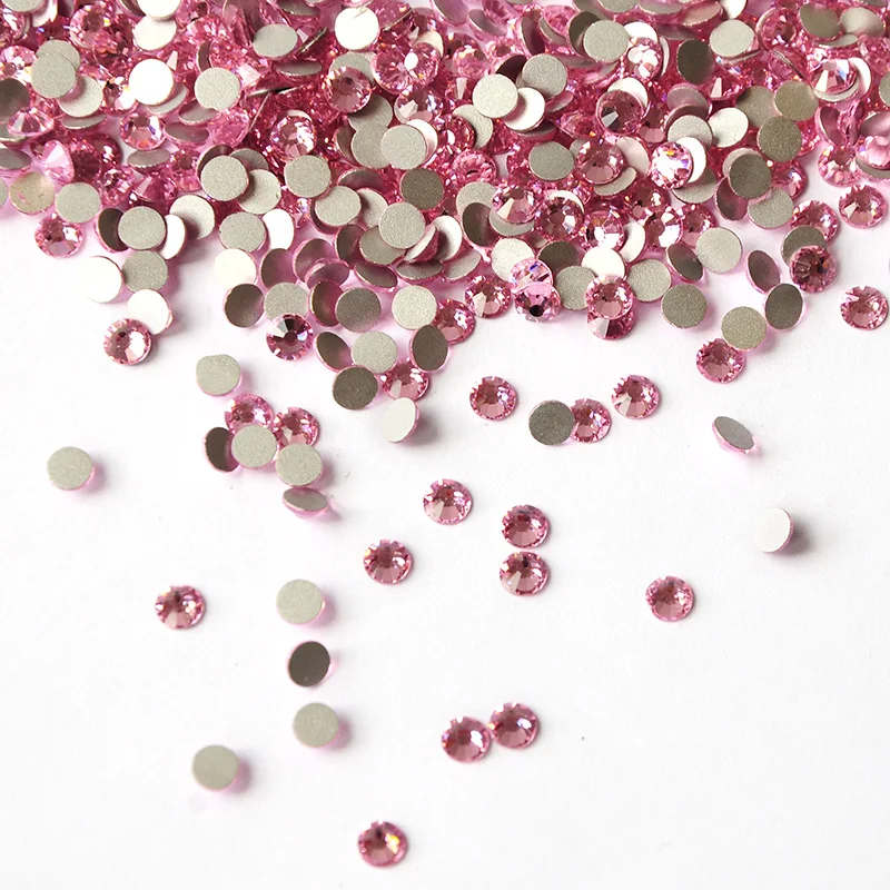 Искусственные кристаллы розы украшения для дизайна ногтей не горячая фиксация