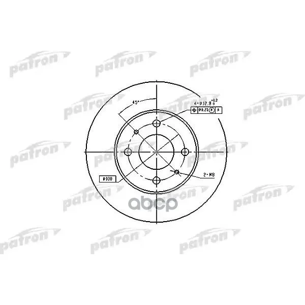 Диск Тормозной Передн Nissan: Almera I 95 00 Hatchback PATRON арт. PBD4018|Зеркала и крышки| |