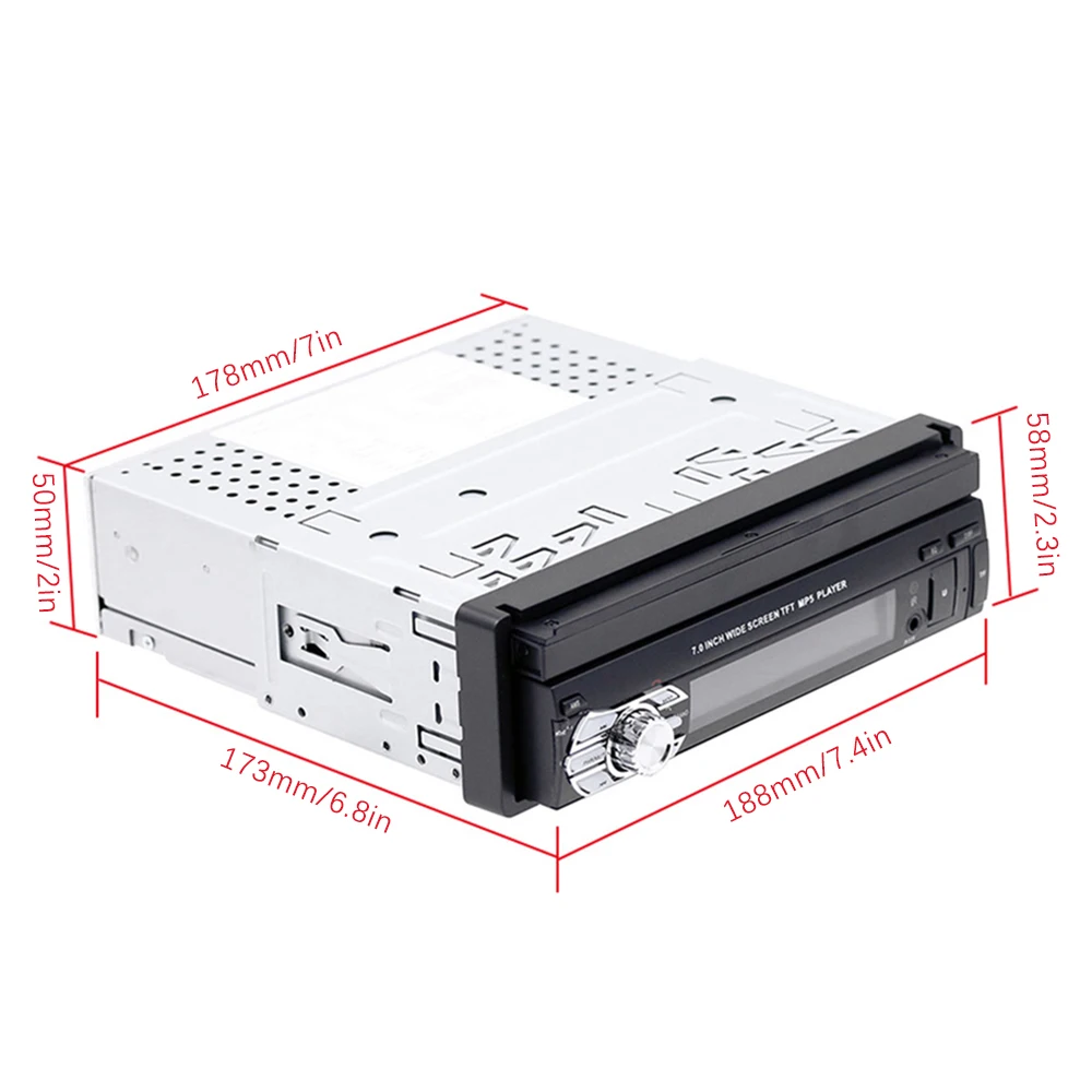 

SWM 9601 Upgraded Version 7in Touch Screen Car Stereo MP5 Player RDS AM FM Radio BT4.0 USB/TF/AUX Head Unit