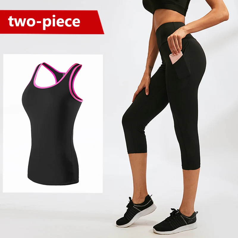 Women's Clothing 2023 Yoga Gym Suit Two-piece Tracksuit Elastic Force Exercise Fitness Sportswear Seamless Push Up Yoga Set