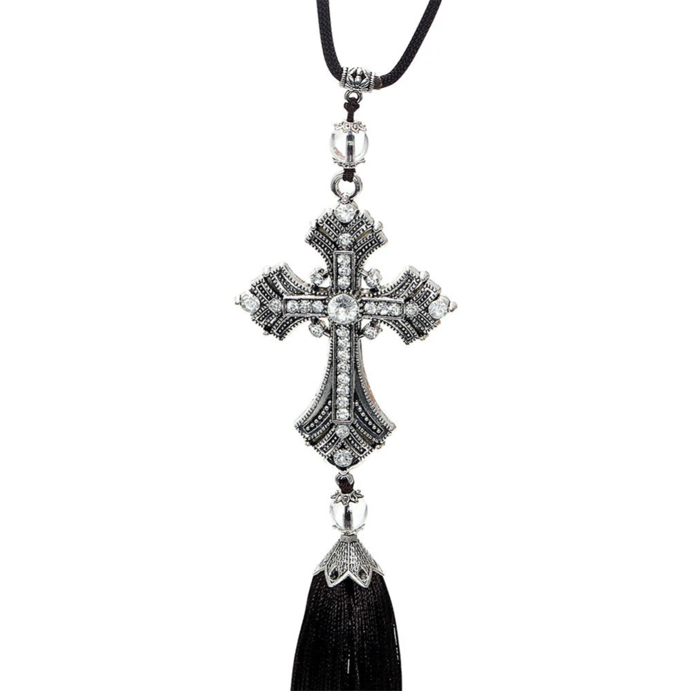 Аксессуары для интерьера автомобиля подвесные украшения зеркала стразы Крест