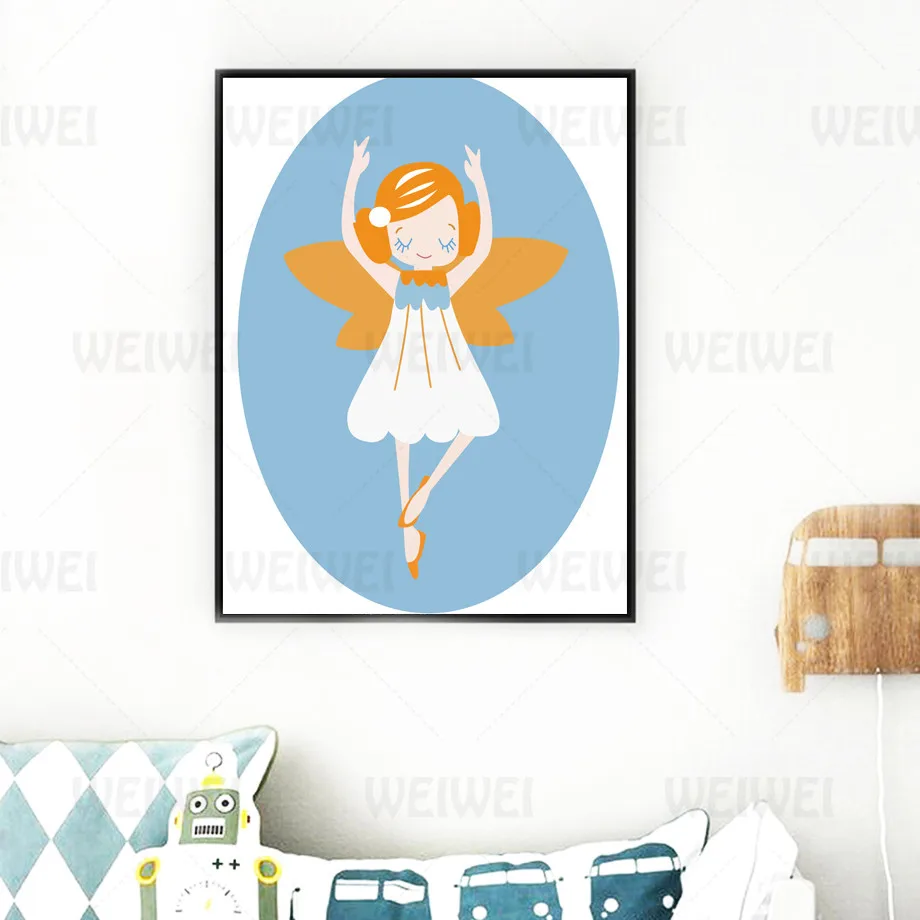 Маленькая балетная девочка украшение картина детская комната мечта большой