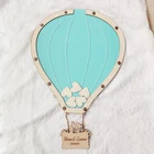 Гостевая книга в форме воздушного шара, гостевая книга в форме воздушного шара, прозрачный воздушный шар, деревянная цветная граница, свадебный подарок, свадьба