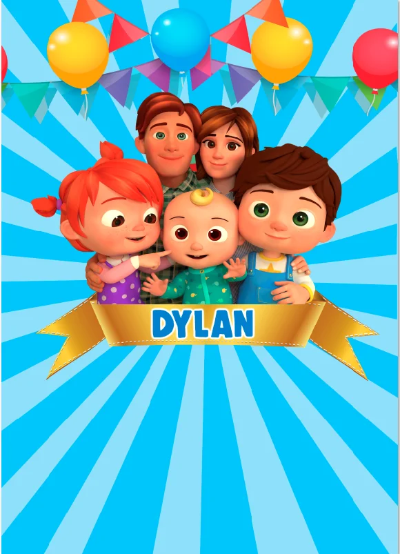 Виниловый фон для фотосъемки с персонализированным изображением кокомелона дня