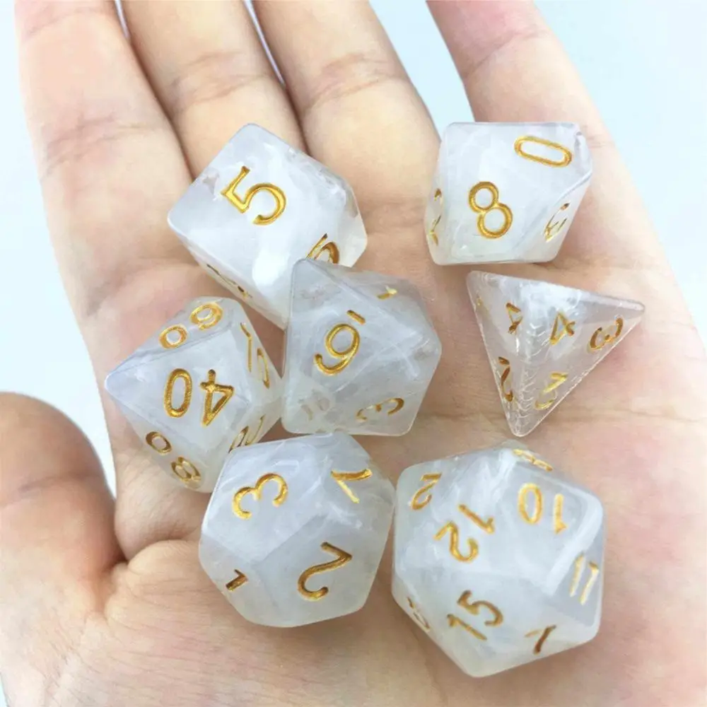 7 шт./компл. многогранные кости d& d4 d6 d8 d10 d% d12 d20 многогранные TRPG игры Набор Игральный костей для Настольная игра - Цвет: 2