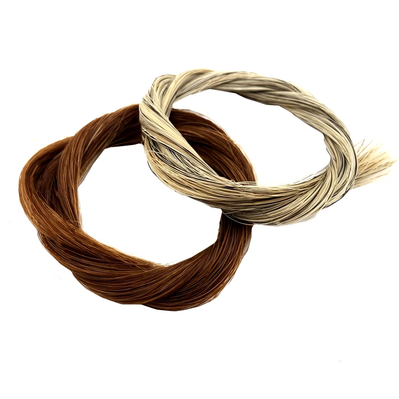 50g best quality Stallion Siberian//Mongolia natural horsehair viola violin cello bass bow hair horse tail | Спорт и развлечения