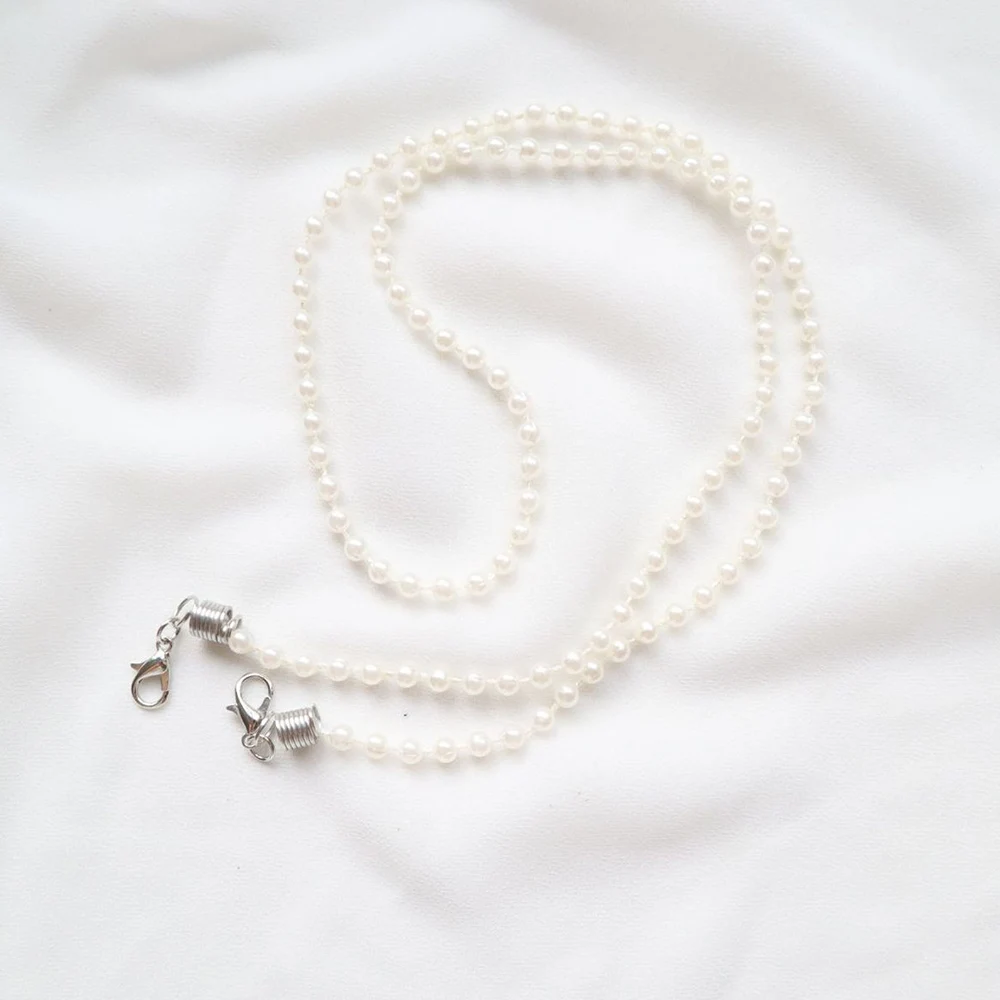 

65cm Elegant Eyeglass Chain Sunglasses Reading Beaded Glasses Chain Eyewear Rope Lanyards Rose Gold Silver Glass Cord Neck Strap