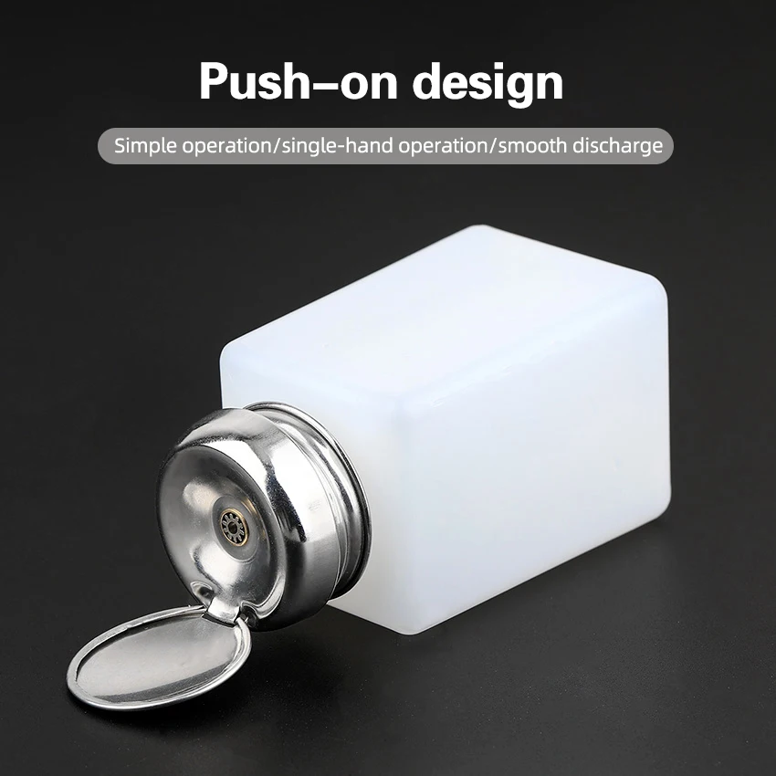 Clean Remover Alcohol Liquid Containers Bottle With Stainless Steel Leak Proof Pump Cap Plastic Empty 200ML 5 Pcs | Мобильные