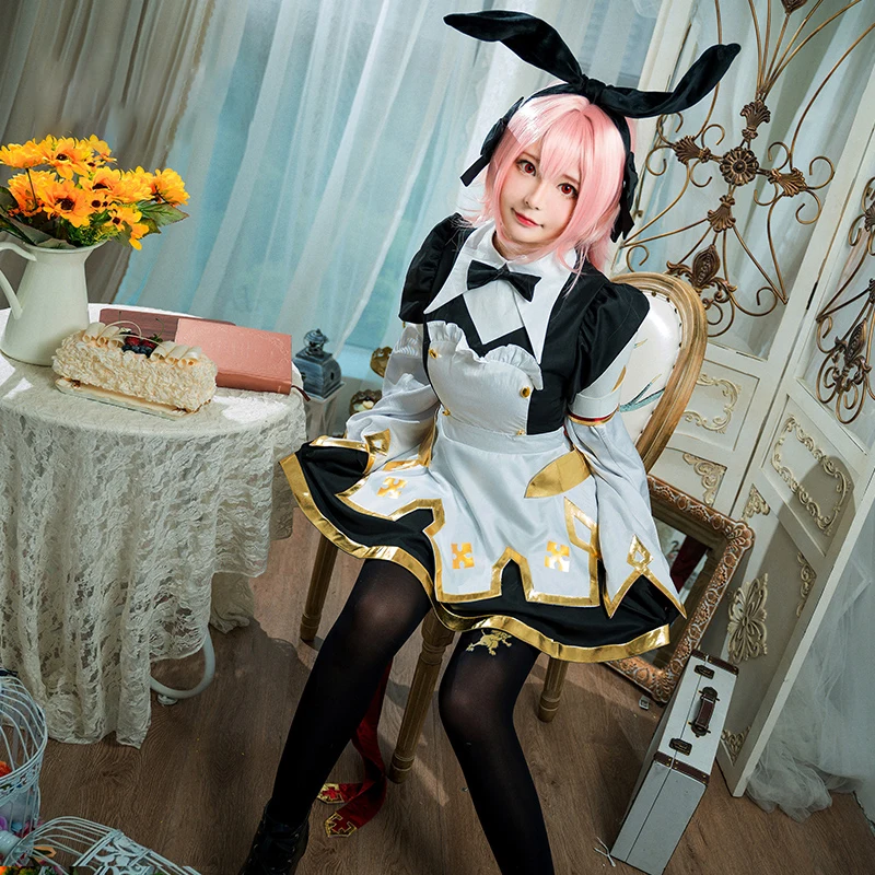

Anime! Fate/Grand order FGO Astolfo Version 3.0 Battle Suit Maid Dress Lovely Uniform Cosplay Costume Halloween Outfit Free Ship