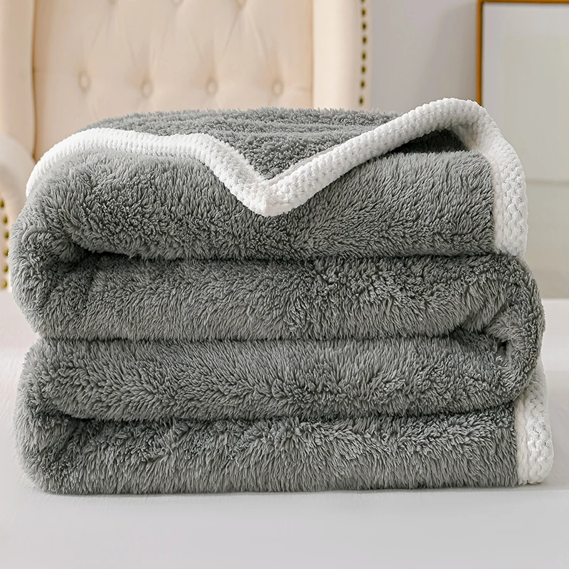 

Зимнее толстое одеяло из микрофибры высокой плотности, покрывала для кровати, покрывало из флисовой ткани для дивана