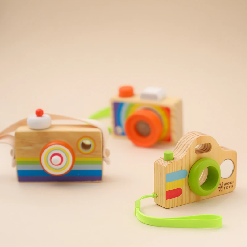 

Toy Model Wooden Children's Toy Cartoon Digital Camera Model Parent-Child Outdoor Photography Props Gift For Boys And Girls