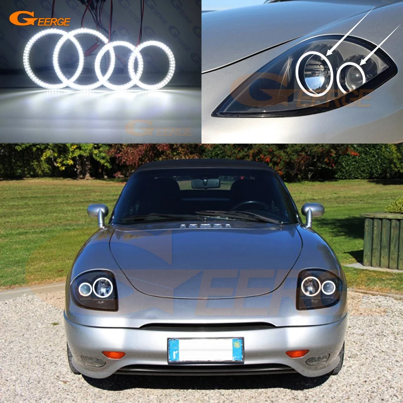Для Fiat Barchetta 1995 2005 ультра яркий SMD СВЕТОДИОДНЫЙ ангельские глазки набор