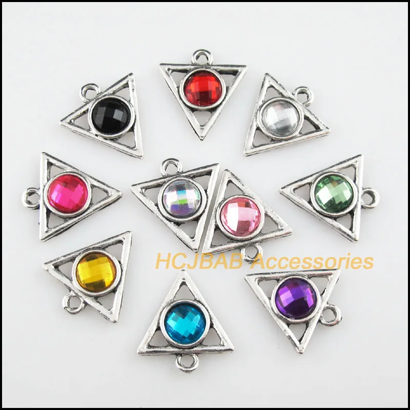 Модная обувь на каблуке 10 шт. Новое треугольное Подвески тибетский серебристый