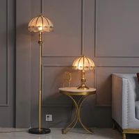 american new chinese style copper floor lamp table lamp living room sofa side lamp living room european style bedroom bedside