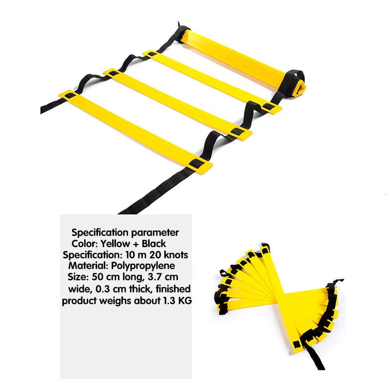 20 Rung нейлоновые лямки тренировочные лестницы скоростная лестница для футбола