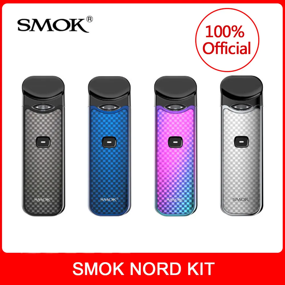 Оригинальный электронных сигарет SMOK Nord pod vape комплект 15 Вт Встроенный 1100 мА/ч
