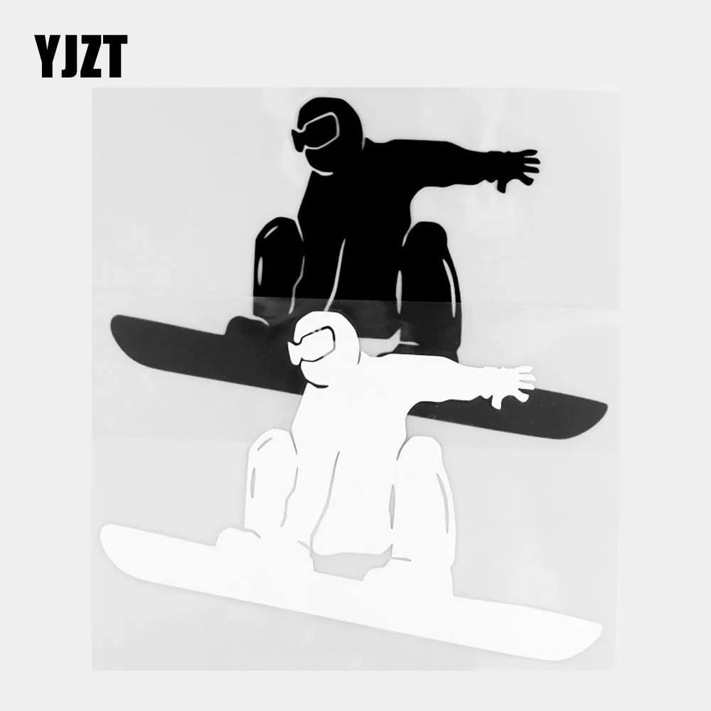 

YJZT 18,5 × 12,3 см, мультяшная виниловая наклейка, автомобильная наклейка, узор снежинки, украшение для тела, черный/серебристый цвет 20A-0425