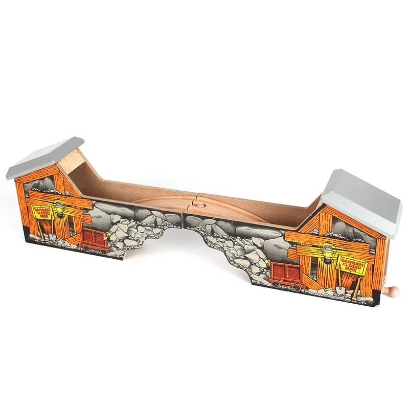 Каменный мост деревянная трасса игрушечный поезд сцены отслеживать аксессуары