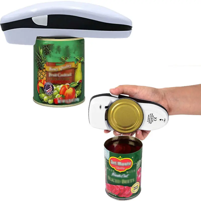 

1pc Plastic Professional Kitchen Tool Safety Hand-actuated Can Opener Side Cut Easy Grip Manual Opener Knife for Cans Lid