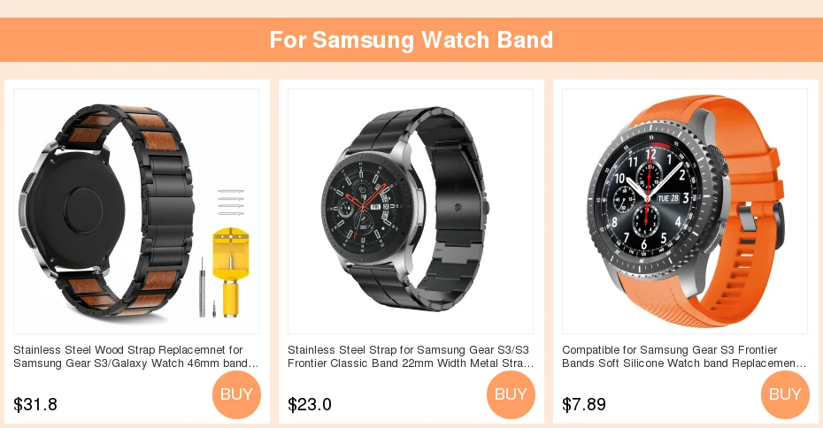Ремешок из нержавеющей стали для samsung gear S3/S3 Frontier классический ремешок 22 мм ширина металлический ремешок для samsung Galaxy 46 мм ремешок для часов
