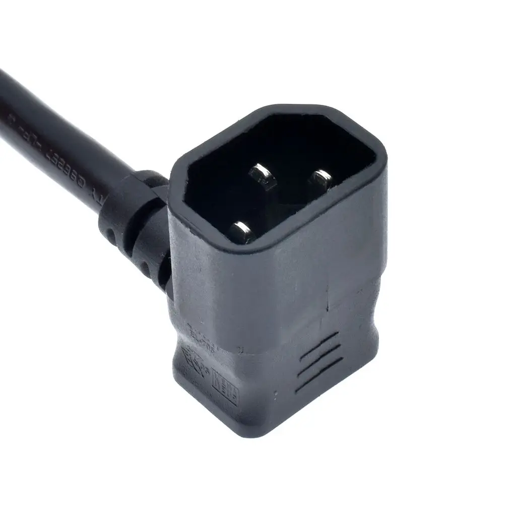 Кабель IEC 320 C14 C13 штекер гнездо Двойной Вниз/вверх угол прямоугольный силовой