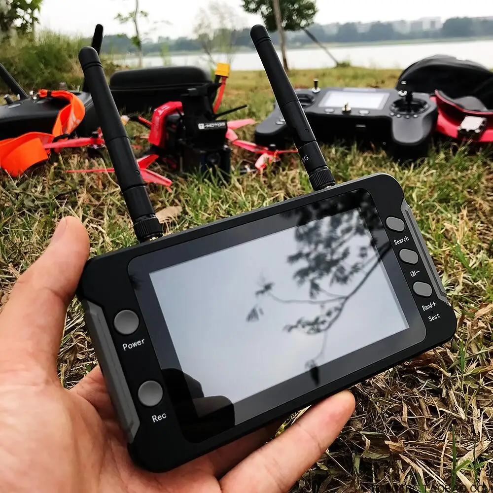 4,3 pulgadas LCD Pantalla 16:9 5,8G FPV Monitor con DVR 40CH NTSC/PAL/b&uacute;squeda autom&aacute;tica de grabaci&oacute;n de v&iacute;deo para multic&oacute;ptero con radio control FPV Drone parte-1
