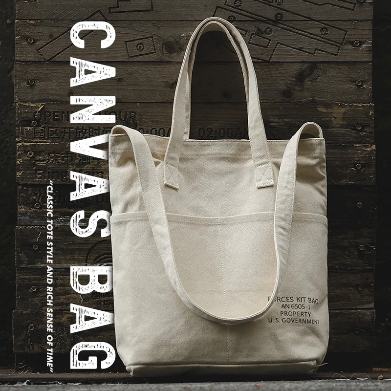 Мужская Холщовая Сумка-тоут Maden вместительная сумка через плечо в стиле ретро