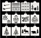 Рождество 15*15 см Форма DIY шаблон полый шаблон трафареты торт выпечки сито для сахарной пудры форма граффити рисунок плитки