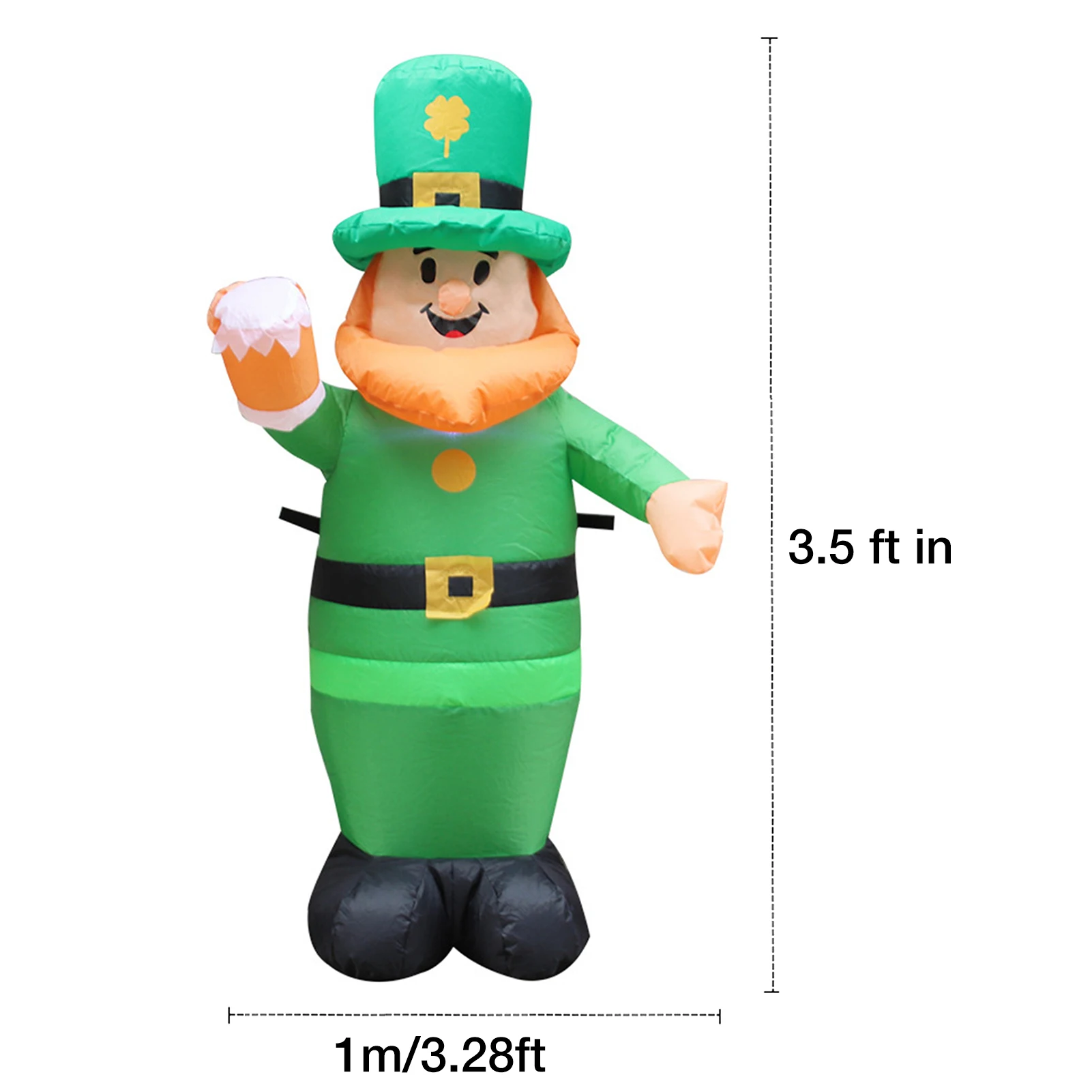

St Patricks Day Decorations Inflatable Engineering Blow Up Leprechaun Balloon Happy Birthday Party Decor Kids Toy Supplies