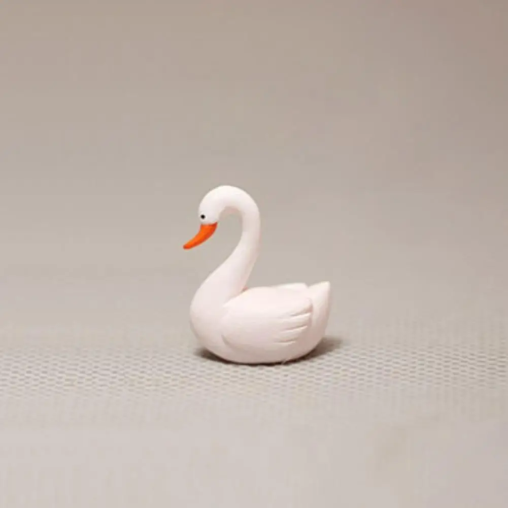 

2Pcs Mini Lifelike Swan Simulation Model for DIY Miniature Landscape Garden wholesale