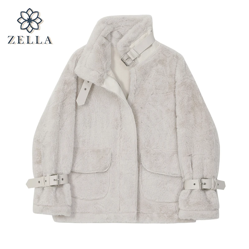 

2021 Winter Thicken Warm Teddy Faux Fur Jacket Coat Women Casual Fashion Overcoat Lambswool Loose Outerwear Female Lamb Coats