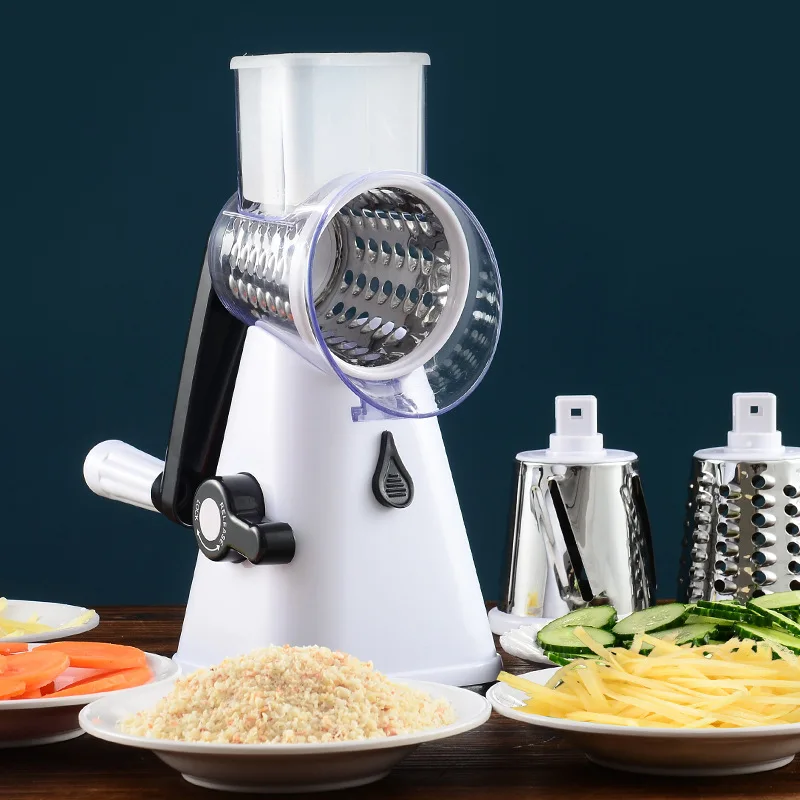 

Manual Rotary Drum Vegetable Cutter Chopper Mandoline Slicer Nut Cheese Grater Chopper Spiral Peeler Kitchen Accessories Tools