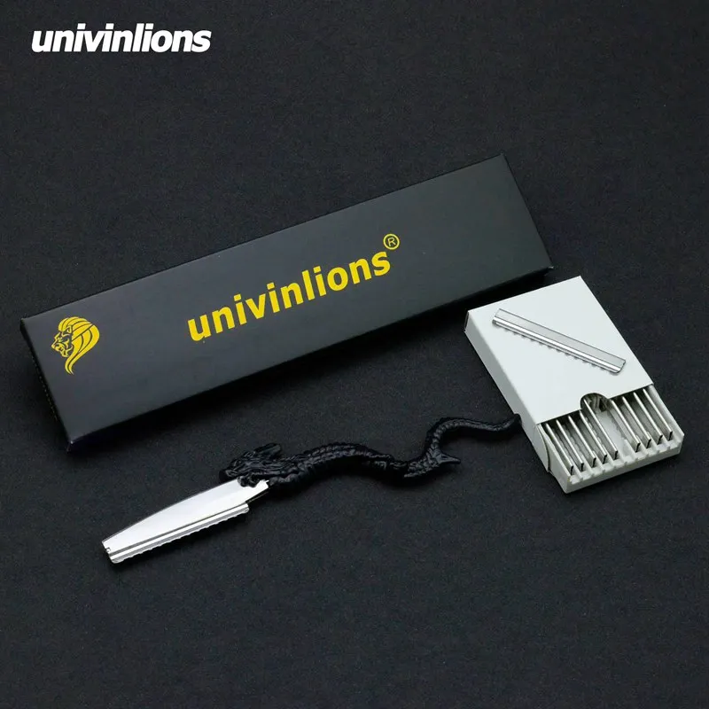 Univinlions нержавеющая Дракон прямое бритвенное лезвие Парикмахерская Филировочная Бритва Парикмахерская Бритва для волос с 10 лезвиями