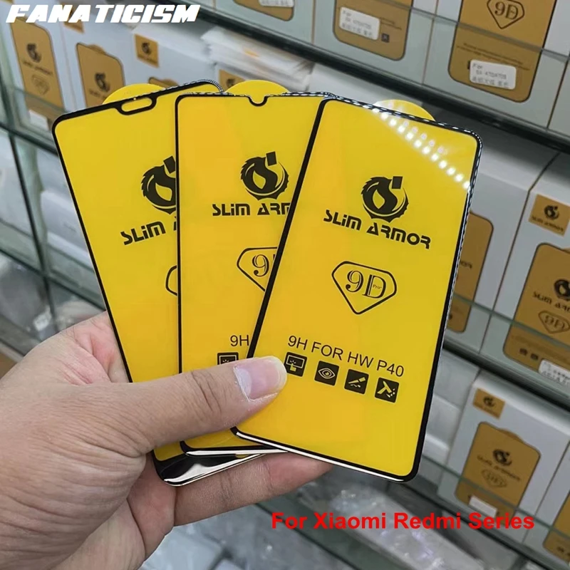 

1000 шт. модный тонкий бронированный 9D закаленное стекло для Xiaomi Poco X3 X2 Redmi K40 K30 Note 9 Pro Max 9s Note8 9C 9A защитная пленка