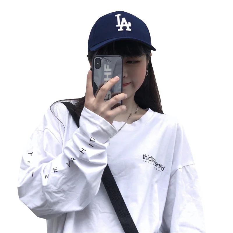 

Autumn new long sleeve T-shirt women's Korean ins loose print original suzerain bottom coat women's clothes