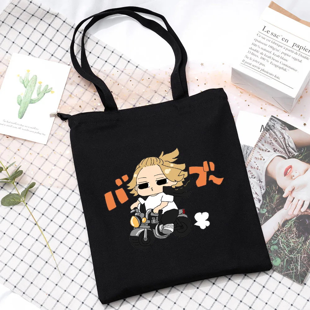 

Tokyo Revengers Anime Japanese Harajuku Manga Handbags Shoulder Bags Casual Shopping Girls Handbag Women Elegant Canvas Bag