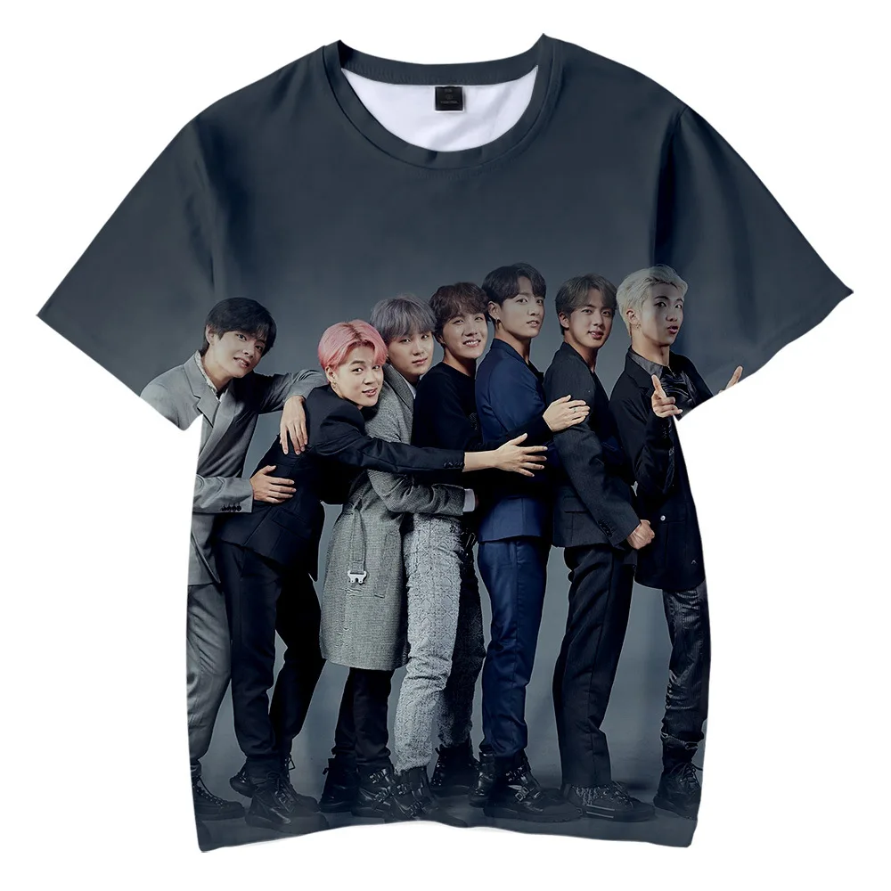 

Korean Harajuku Streetwear 3D Kpop T Shirt Men/women K-pop O-Neck Tshirt Female Short Sleeve 3D Kid Tee Shirt Femme