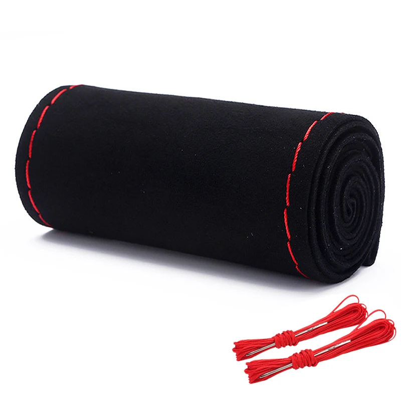 Чехол рулевого колеса автомобиля 38 см замша DIY оплетка иглы и нитки авто