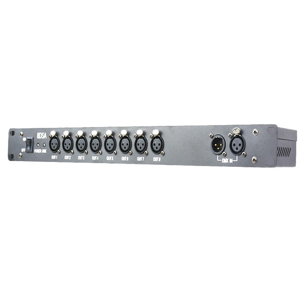 

Best quality 8CH DMX Splitter DMX512 Light Stage Lighting Signal Amplifier Splitter 8 Way DMX Distributor For LED Disco Light