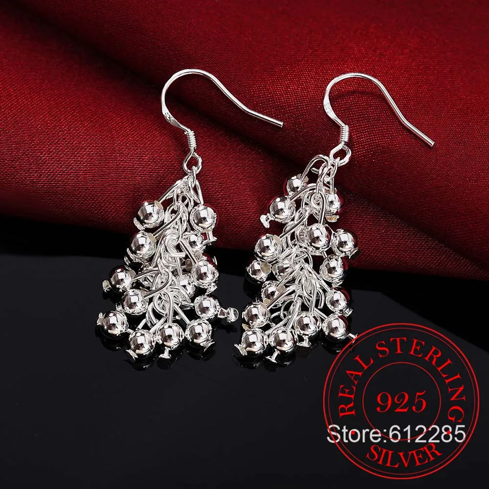 Оптовая продажа серьги из стерлингового серебра 925 пробы свадебные украшения