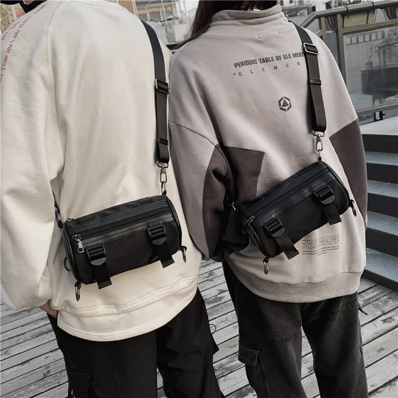 

Fashion Street Trend Men's Satchel Brand Shoulder Cylindrical Bag Women Fanny Pack For Men Suitable For Everyone
