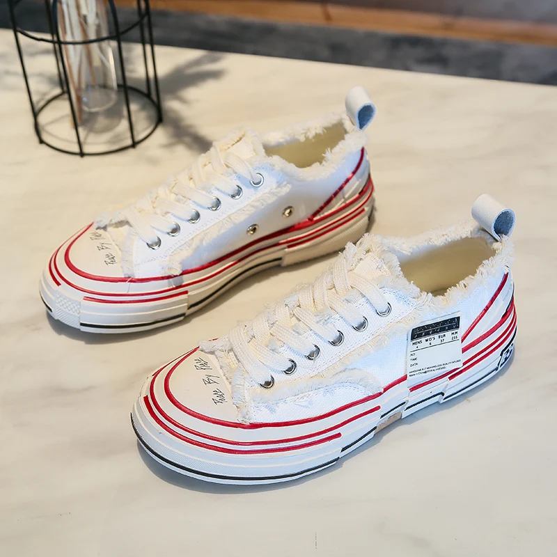 Размера плюс Большие размеры 35 43 и выше 2020 Новый Летняя парусиновая обувь женская