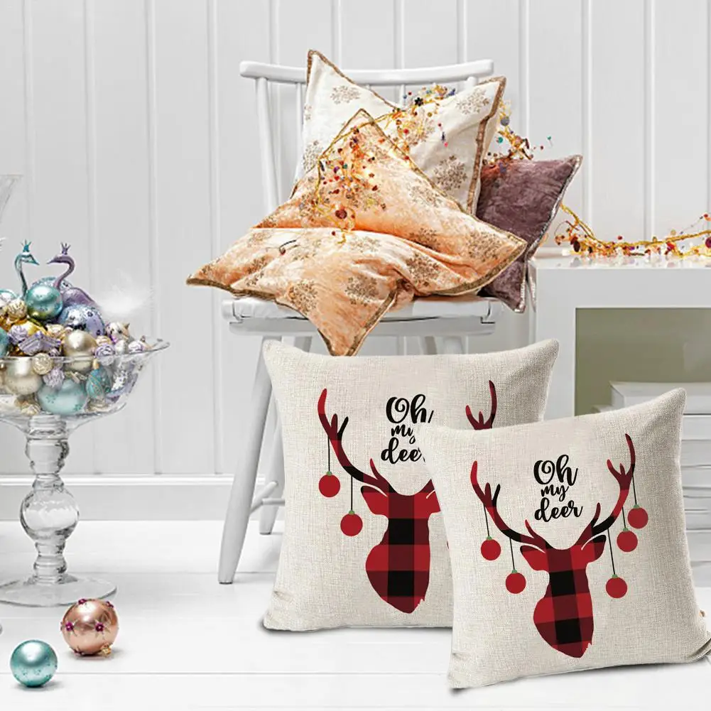 Рождественская Подушка Чехол постельное белье мягкая подушка чехол для